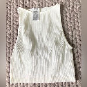 Cotton on white crop top